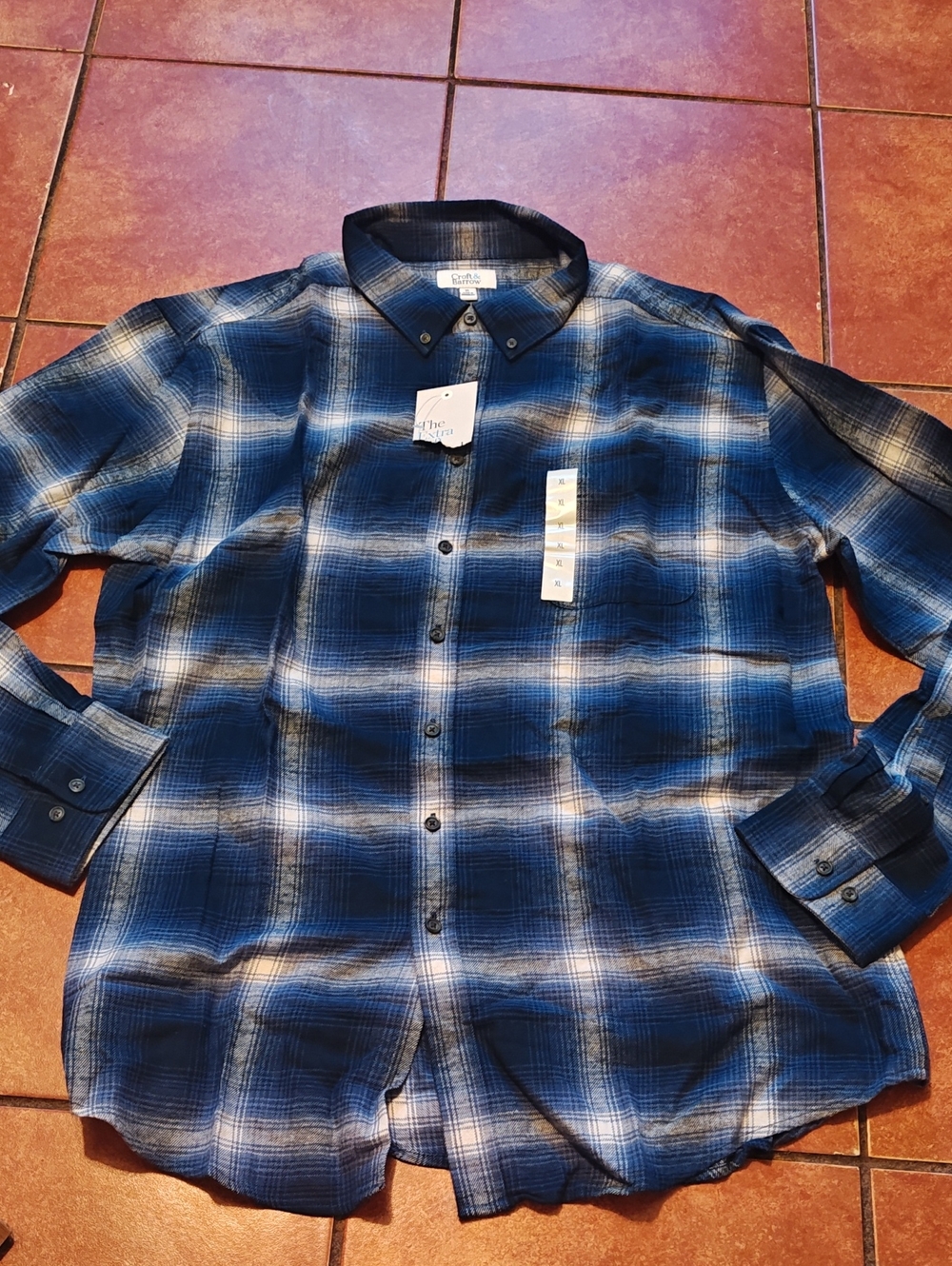 Casual Blue Plaid Button-Down Shirt - Men's